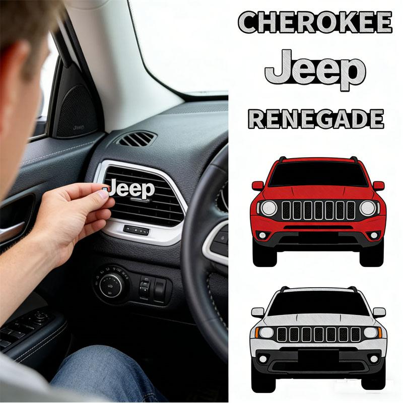 Alloy Car Audio Speaker Logo Badge Sound Sticker Accessories for Jeep Wrangler Patriot Grand Cherokee Commander Renegade Compass AMX1