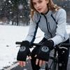 Зимние перчатки с подогревом без пальцев, 3 уровня, цифровой дисплей, перчатки для холодной погоды, электрические рукавицы для зимнего кемпинга, велоспорта, бега
