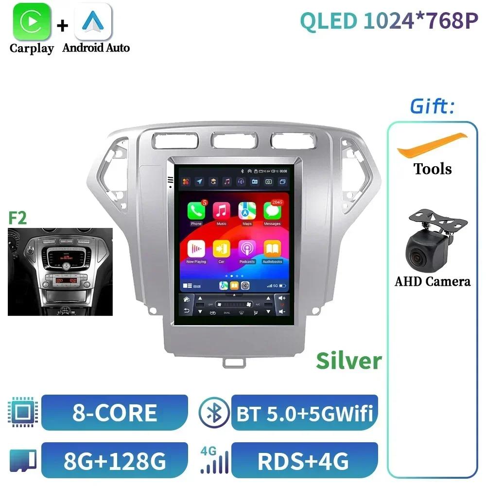 9,7 дюйма Для Ford Mondeo 4 2006-2010 Android 14 Беспроводной Carplay Автомагнитола Мультимедиа 4G GPS CarPlay Экран Автомагнитола Навигация