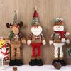 Рождественская кукла, выдвижная, стоящая, снеговик, Санта, олени, украшения ручной работы, праздничный домашний декор для украшения комнаты с елкой