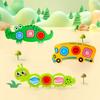 3Pcs Stress Relief Push Bubble Toy Toddlers Fine Motors Skills Cartoon Caterpillar Crocodile School Bus Flipping Bubble