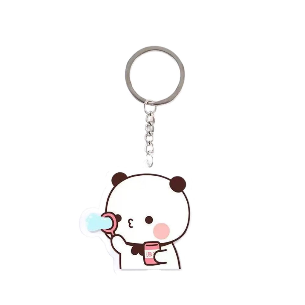 Animal Super Cute Couple Keychain Cartoon Cute Cartoon Bubu Dudu Key Chain Car Keyring