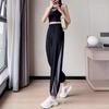 Дышащие свободные брюки для фитнеса из ледяного шелка для женщин, летние брюки для бега и тренировок, тонкие быстросохнущие повседневные утягивающие брюки с высокой талией