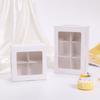 WTEMPO 10PCS Transparent Window Cupcake Packing Boxes White Dessert Pastry Storage Boxes Wedding Festival Party Gift Boxes