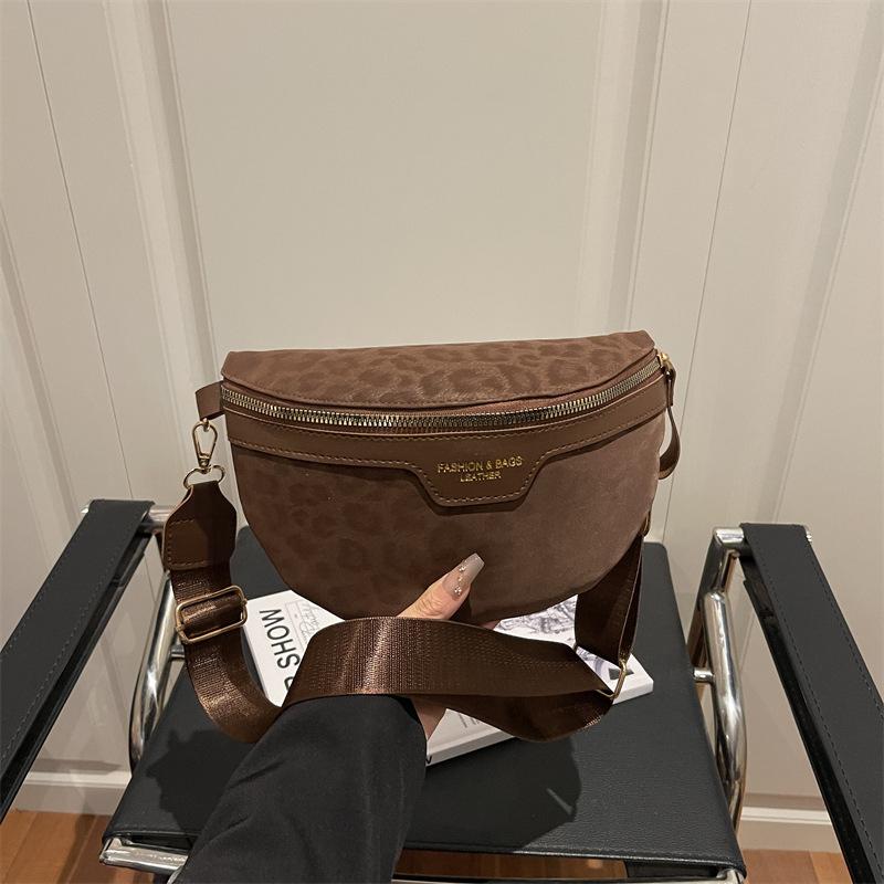 Высококачественная модная, повседневная, простая и нишевая нагрудная и поясная сумка с леопардовым принтом