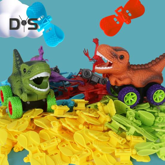 1 набор игрушечных треков для машинок-динозавров с легкой музыкой, обучающая самодельная трасса для строительства, антигравитационная игра-динозавр, американские горки, гоночная игрушка для скалолазания