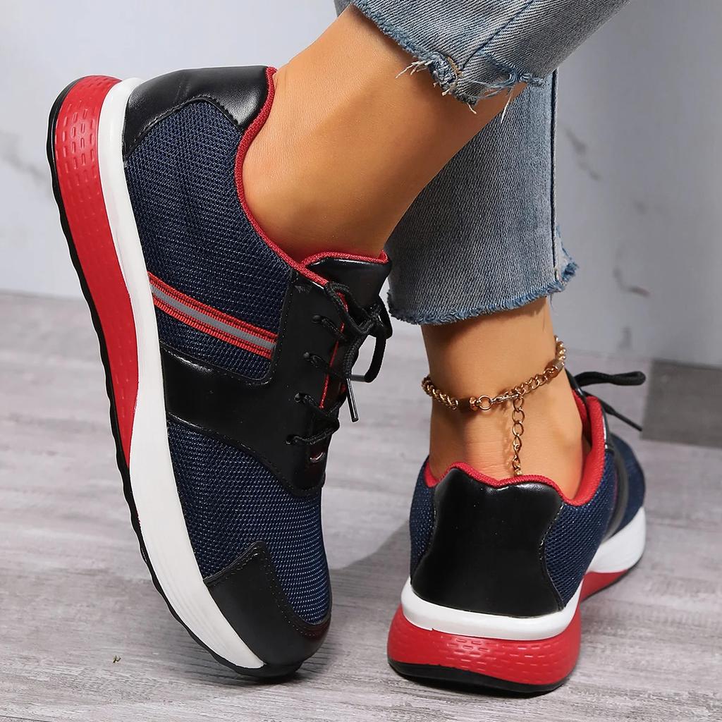 Women Causal Sneakers Summer New Fashion Breathable Ladies Mesh Lace Up Sports Shoes for Women Platform Walking Designer Shoes