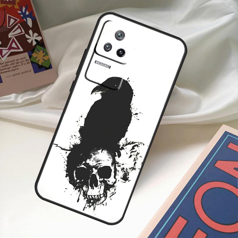 Чехол Ворон Ворон Темный Череп Для POCO X6 Pro M6 X5 X3 M5s F3 F5 Xiaomi 14 Ultra 13 12 Lite 11T 12T 13T Pro Coque