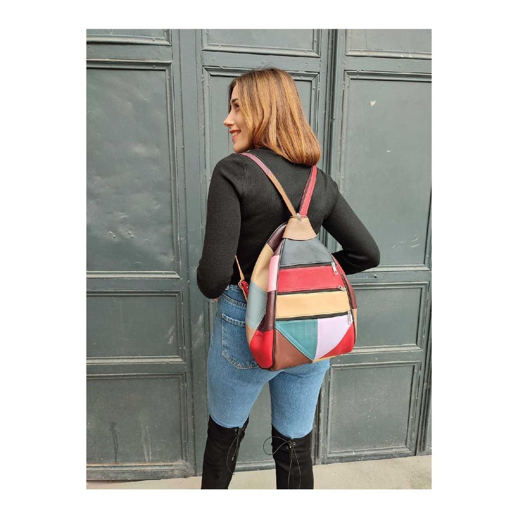 Бордово-красный рюкзак из натуральной кожи Monkey Model