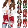 Women's Fashion Casual Printed Medium Length Cardigan Jacket Coat