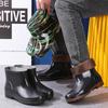 Модная мужская низкая обувь с коротким голенищем, утолщенная, нескользящая, водонепроницаемая, для дождя, однотонная, для воды, профессиональная обувь для охраны труда