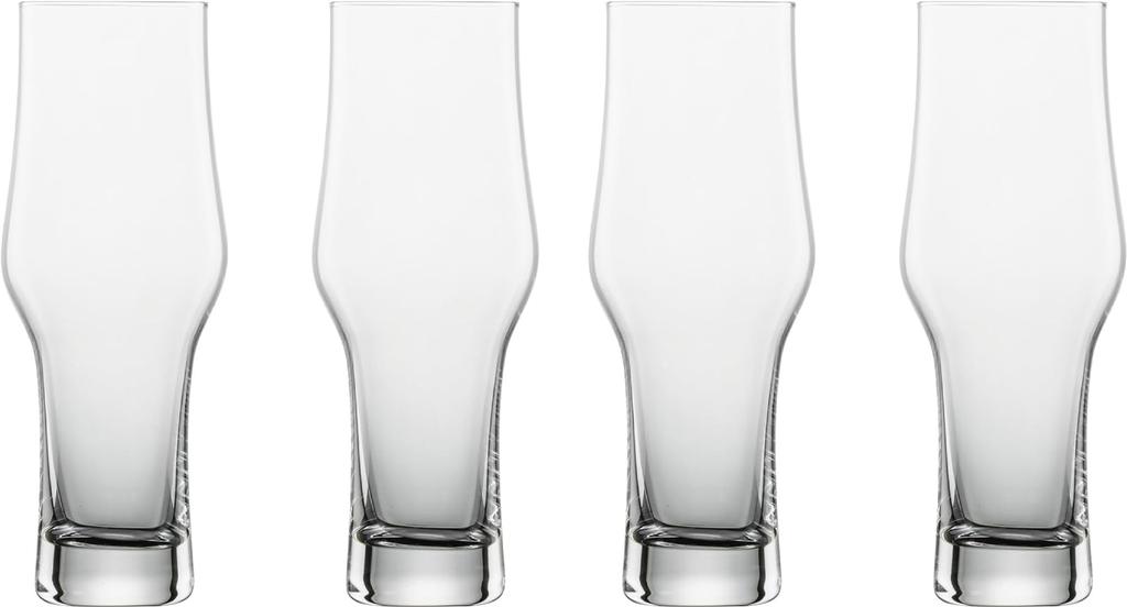 ZWIESEL GLAS Break-Resistant Beer Glasses, Beer Basic, for Beer, IPA, 4-Piece Machine-Made Glass, l123648