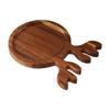 Smooth Surface Appetizer Platter Drop-proof Cheese Platter Antler Shape Wood Tray  Cookies
