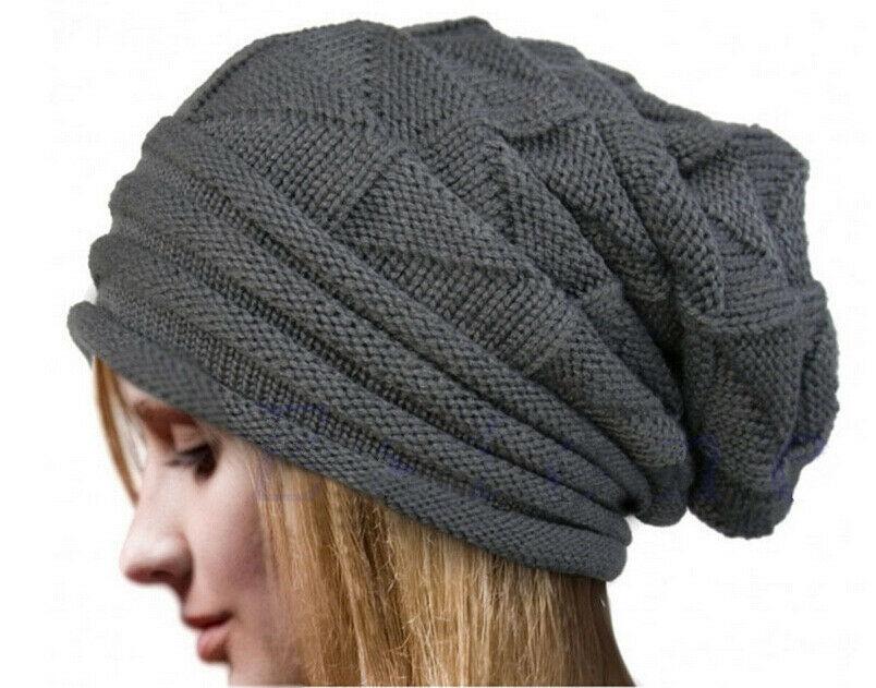 Winter Knitted Hat for Women Baggy Slouchy Beanie Hats Outdoor Warm Cap Bonnet Female Snow Skiing Warm Woolen Caps