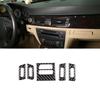 Soft Carbon Fiber Style Air Vent Outlet Cover Trim Fit For BMW 3 Series E90 E92 E93 2005-2012 Car