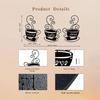 3Pcs Art Coffee Cup Wall Decoration Metal Wall Silhouette Crafts Wall Hanging  Living Room