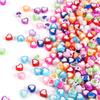 50pcs Fashion Jewelry Love Heart Acrylic Beads Loose Spacer Flat Round Beads For Jewelry Making DIY Bracelet Accessories