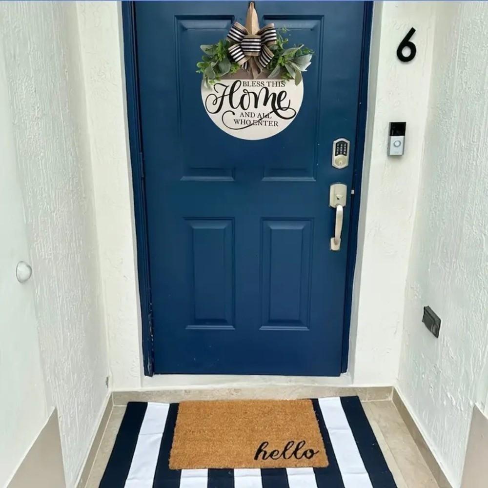 2D Flat Door Wreath Flower Wall Art Garlands Hanging Decoration Outdoor Decor