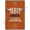 BBQ Zone Metal Sign Vintage Tin Sign Dad`s BBQ Yard Outdoor Party Decoration Plate Retro Barbecue Rules Slogan Decor Accessories