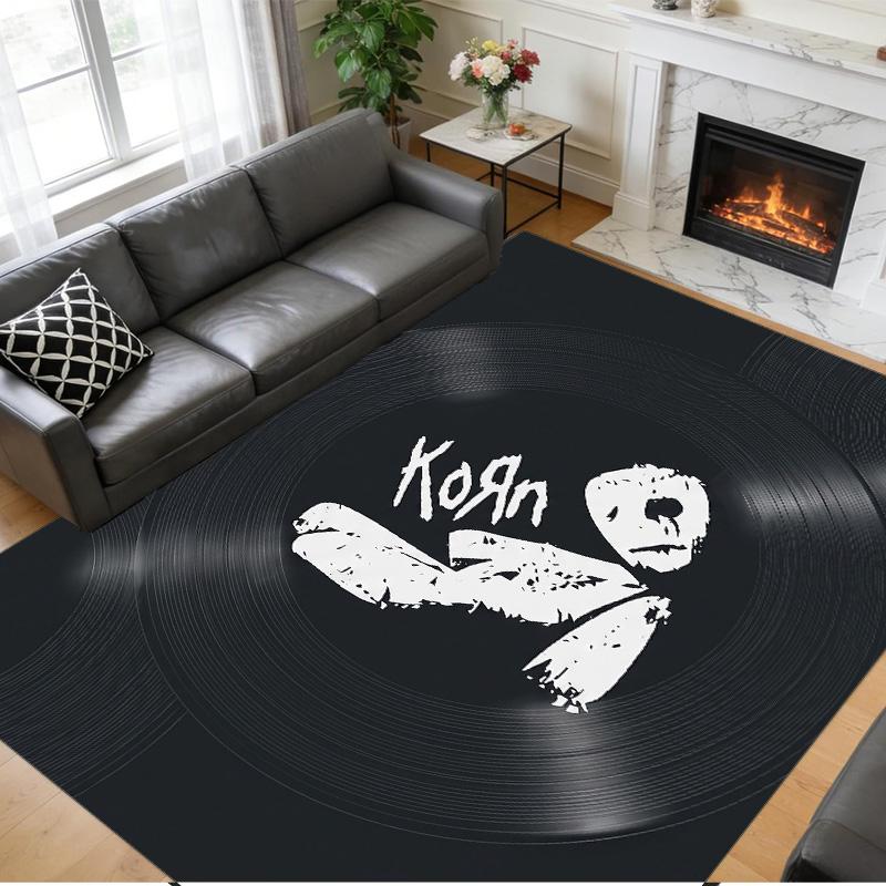 Korn Print Crystal Velvet Plush Rug Wear?Resistant Anti?Slip Floor Mat For Indoor Household Decoration