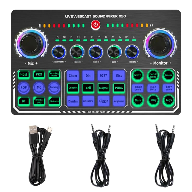 BONKYO X50 Karaoke Set for Home Includes Sound Voice Microphone and Audio Ideal for Live Karaoke and Home Includes Japanese Instructions DJs, Card,