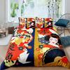Japanese Style Duvet Cover Koi Fish Cherry Ukiyo-E Geisha Quilt Cover Sun Crane Polyester Japanese Culture Theme Bedroom Decor