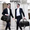 Genuine Leather Boston Bag for Leather Travel Bag with Shoe Golf and Bottom Large School Business 55cm Men, Carry-On, Compartment, Bag, Studs,