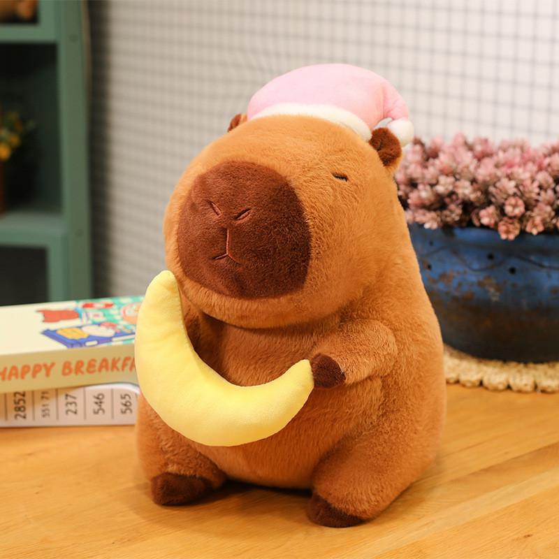 Adorable Creative Birthday Capybara Plush Toy Pillow Soft Cute Gift For Any Occasion