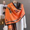 New Retro Fashion Imitation Cashmere Scarf For Women In Winter, Thickened And Warm Neck, Dual Purpose Shawl Exterior