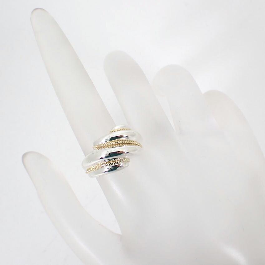 [Б/У] TIFFANY 925/750 Кольцо витое / Размер 10 / j69-3