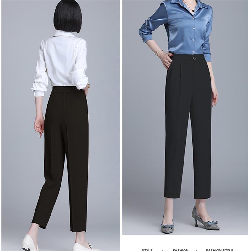Women Spring Summer Casual High Waist Wide Leg Trousers Office Straight Pencil Suit Trousers Korean Stytle Harajuku Fashion Pant