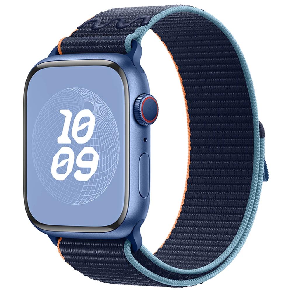 Нейлоновый ремешок для Apple Watch, ремешок 49 мм, 44 мм, 40 мм, 45 мм, 41 мм, 42 мм, 44, 45, 49 мм, браслет Correa iWatch Ultra series 7, 6, 5, 3 se 8, ремешок