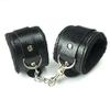 Leather SM Bondage Set: Handcuffs, Leg Cuffs, Plush Adult Toys
