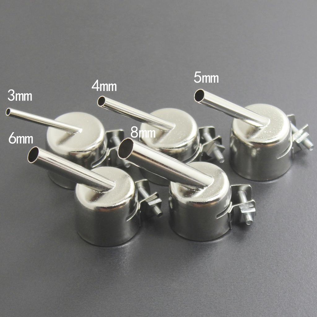 3/4/5/6/8mm Welding Nozzle 45 Degree Curved Angle Welding Nozzle For 850 850A 852 852D 852D+ 950 Hot Air Rework Station