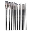 12 шт. Художественные кисти Деревянная ручка Кисть для рисования для детей Взрослых Акварель Гуашь Масло Акрил Живопись Искусство для лица и тела