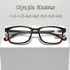 Men'S Square Myopia Glasses Ultra Light Comfortable And Anti Blue Light Glasses Optical Prescription Eyeglasses -1.0 To -4.0