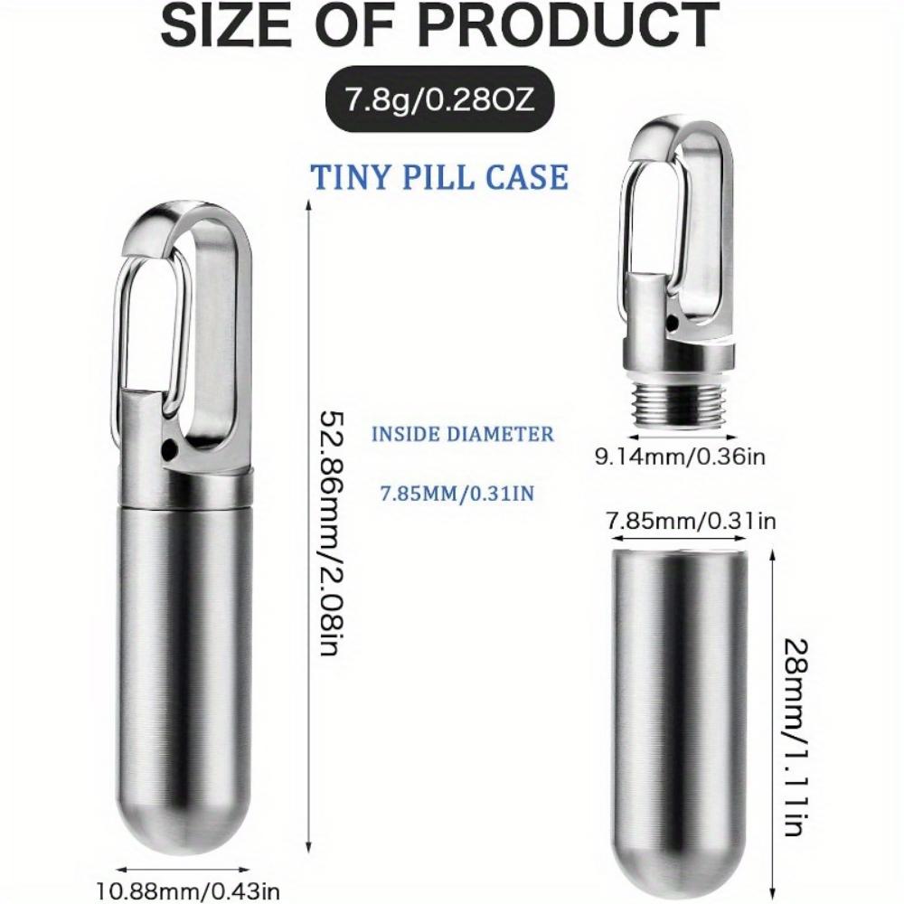 Брелок-таблетница, Портативная водонепроницаемая таблетница, Дорожная таблетница, Милая брелок-таблетница для ношения в походах и кемпинге.