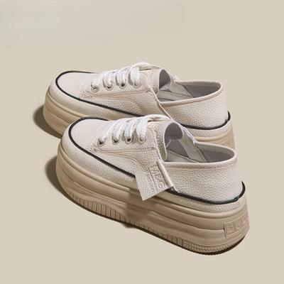 Кожаные белые туфли на платформе, женские, весенние, новые, мягкая подошва, пара, одиночные туфли, повседневная обувь, детская спортивная обувь, обувь для сноуборда