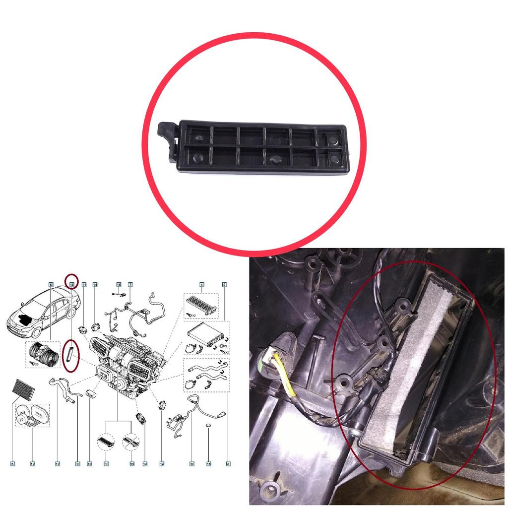 ESP1184 Cabin Pollen Dust Filter Housing Cover Cap for Renault Megane MK3 2008-2016 Fluence 272767958R