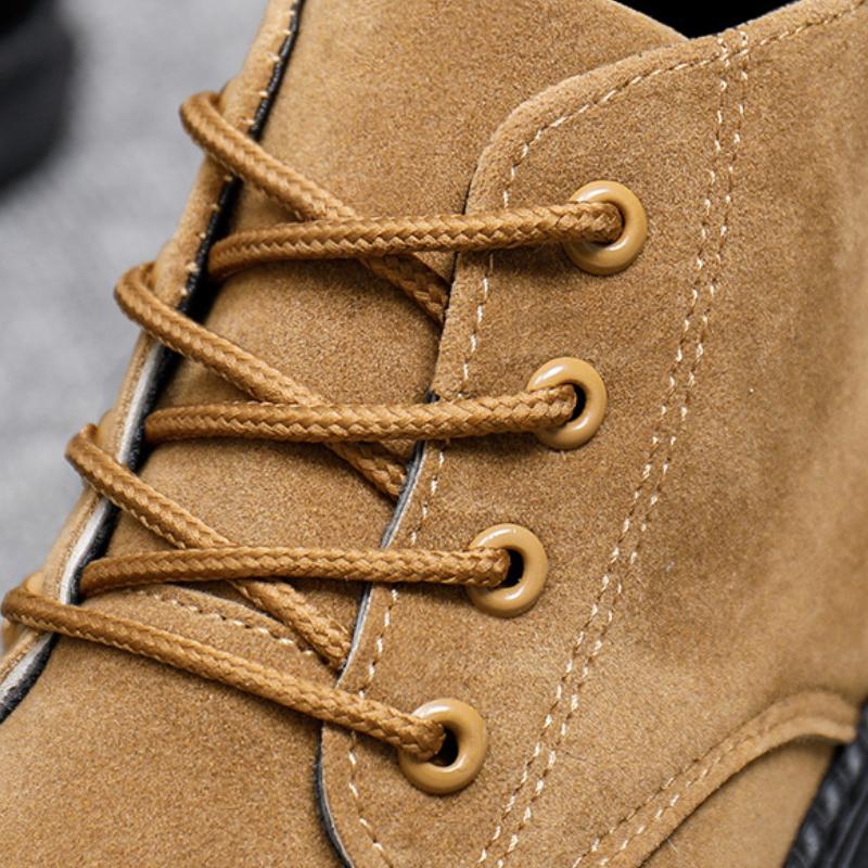 Fashion Men Shoes Luxury Suede Men Chelsea Boots 2025 New Comfortable Lace Up Ankle Boots Outdoor Casual High Quality Men Boots