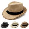 Соломенная шляпа от солнца Trilby, мужская, женская, летняя, Панама, дизайнерская, дышащая, пляжная Fedora