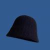 Women's Autumn and Winter Solid Color Knitted Cap Wave Striped Wool Cap Temperament Fisherman Hat