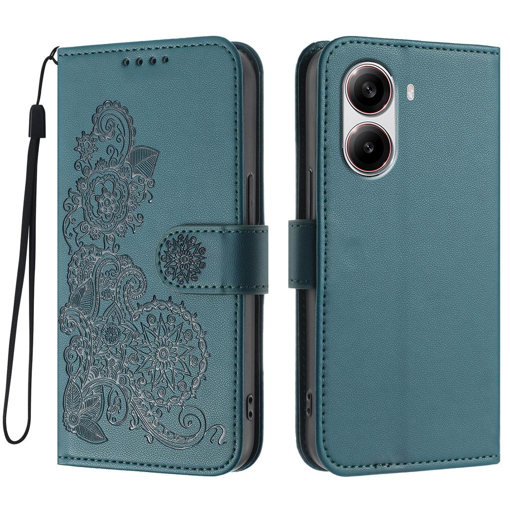 For Xiaomi Redmi Turbo 4 5G/Xiaomi Poco X7 Pro 5G Phone Cases Mandala Flower Leather Wallet Mobile Cover with Strap