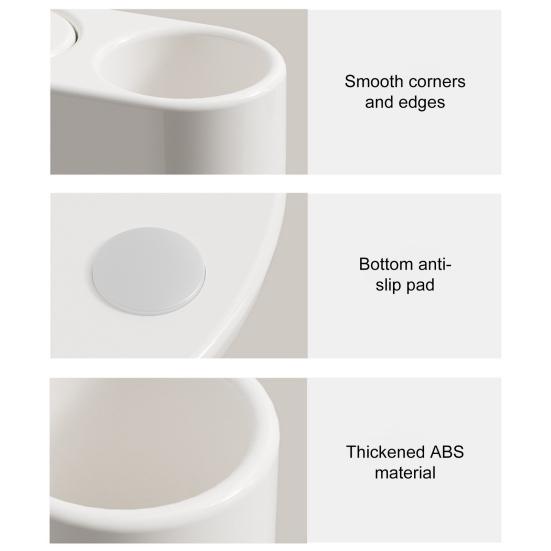 Подставка для зубных щеток, держатель для кистей для макияжа с противоскользящим основанием, вращающаяся на 360 градусов, подставка для хранения зубных щеток в ванной комнате.