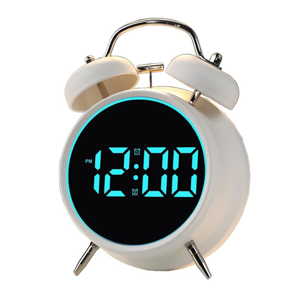 Extra Large Sound LED Electronic Clock Multifunctional Simple Number Display Smart Alarm Clock Non-Ticking Night Light