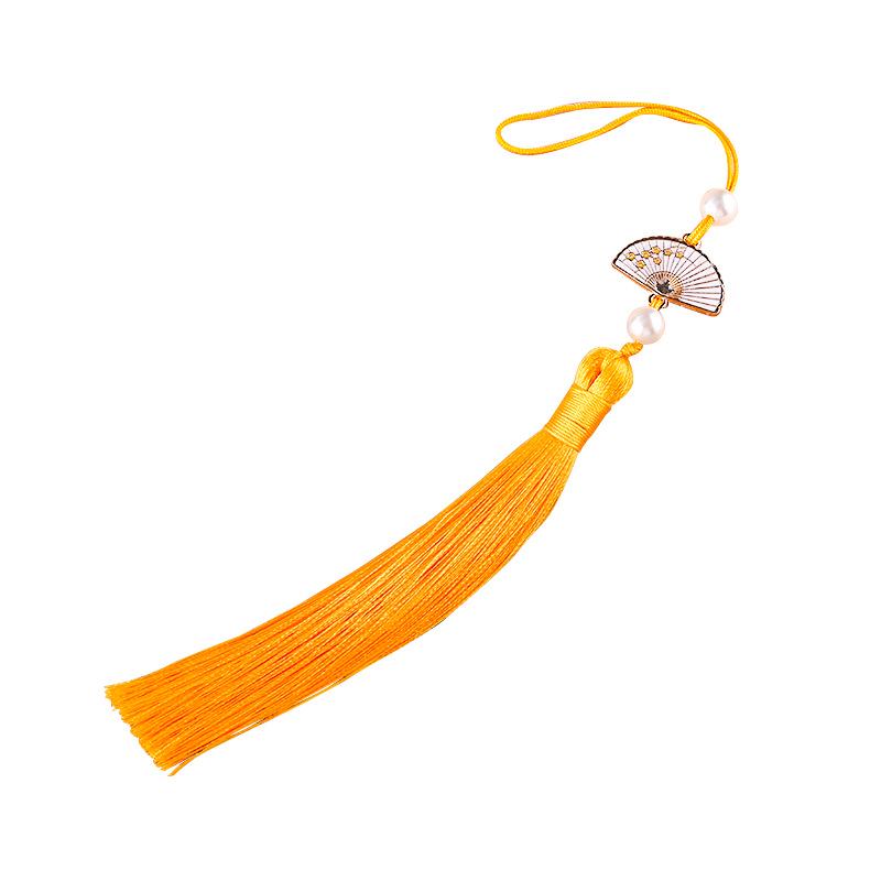 Pearl White Hanfu Style Tassel Pendant for Car or Bookmark