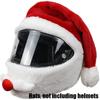 1/3Pcs Christmas Helmet Cover Elastic Motorcycle Santa Claus Funny Cover Plush Santa Claus Christmas Hat for Outdoor Party Xmas