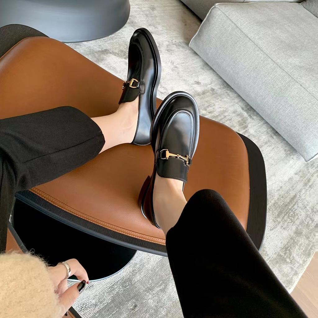 Найди второй волосок! Виноградная мать та же обувь британский стиль ретро маленькие кожаные туфли пряжка-лошадь кожаные лоферы одинарная обувь женская весна