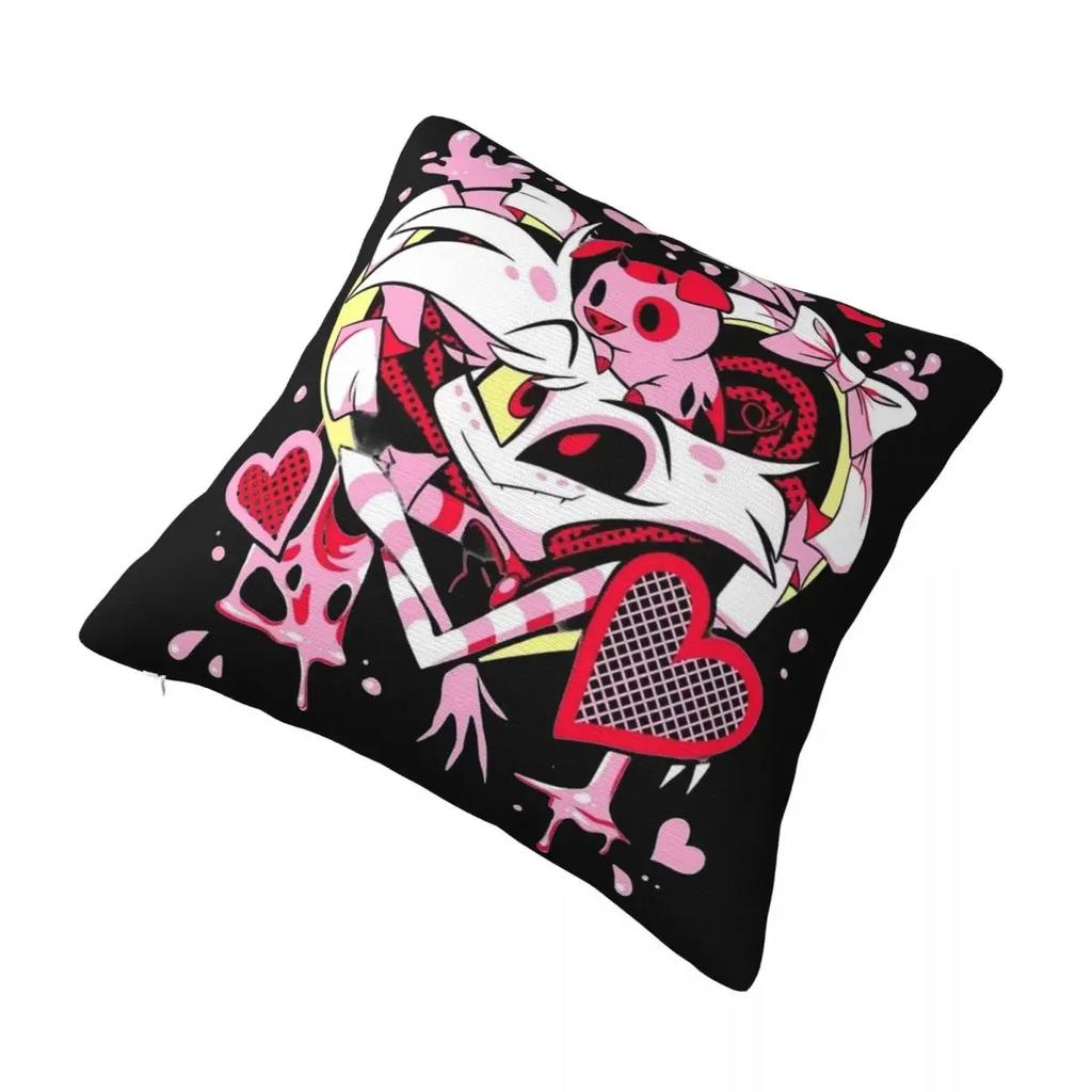 Наволочка Hazbins Hotels с принтом из полиэстера, наволочка для подушки, декоративная наволочка для подушки, квадратная, 45X45 см
