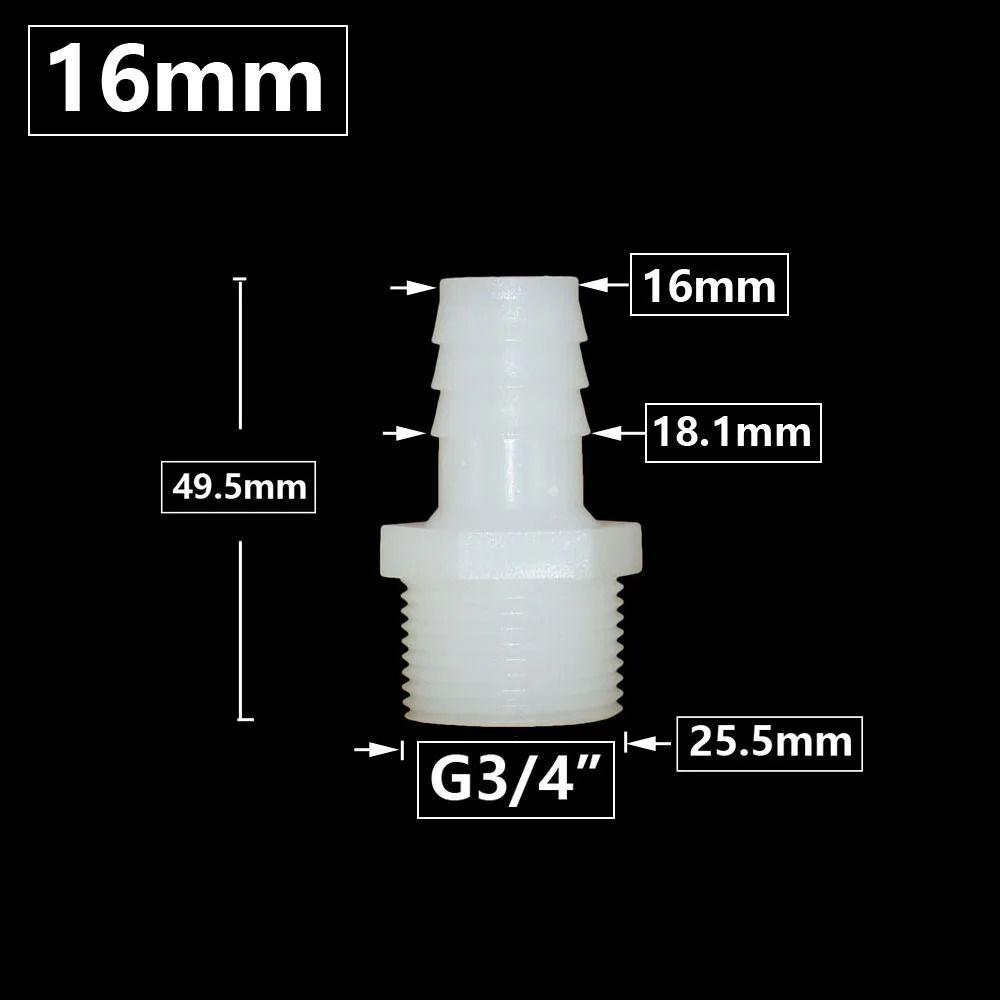 1/10 шт., соединительный шланг для системы капельного орошения, фитинги для труб, резьба 3/4 дюйма, муфта для зазубренной трубы